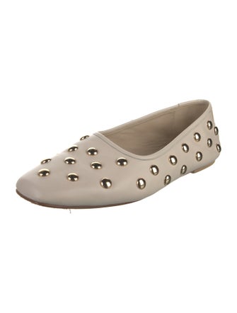 Freda Salvador Leather Studded Accents Ballet Flats