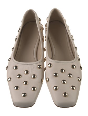 Freda Salvador Leather Studded Accents Ballet Flats