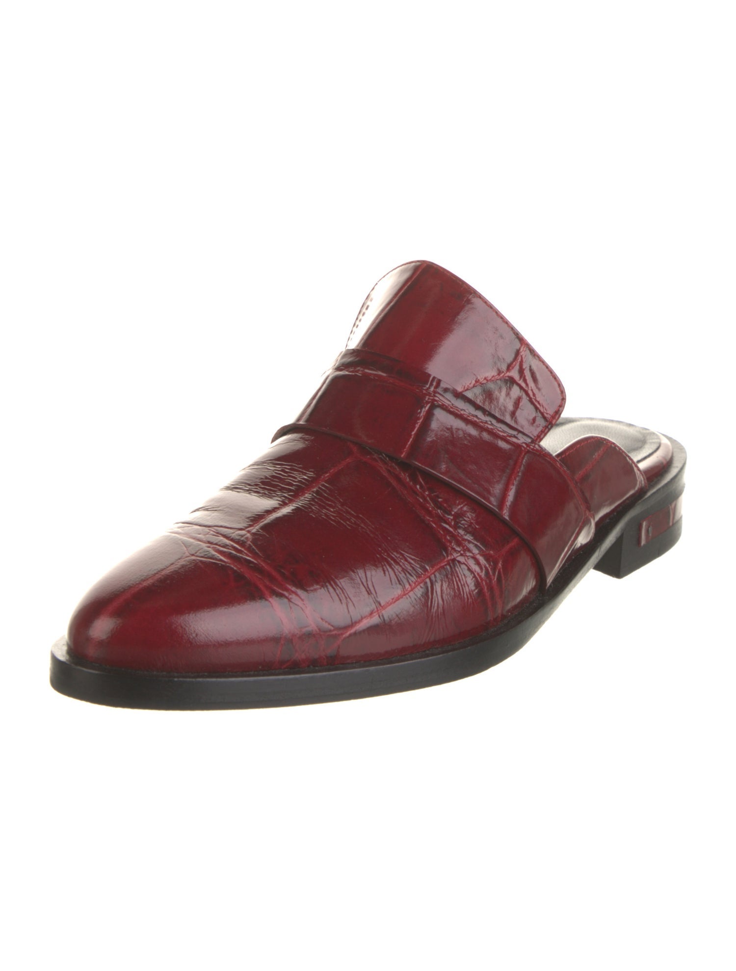 Freda Salvador Embossed Leather Mules