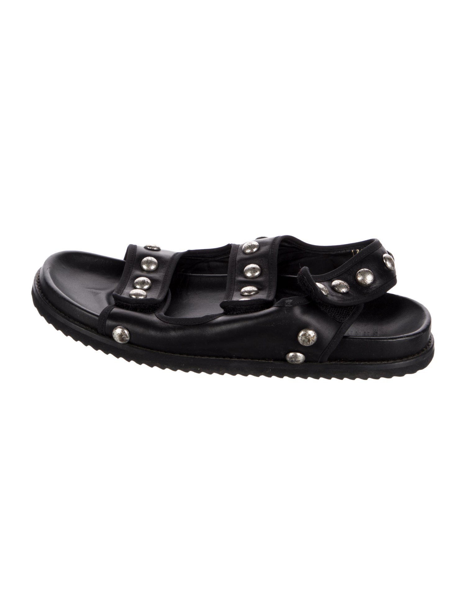 Freda Salvador Leather Studded Accents Slides