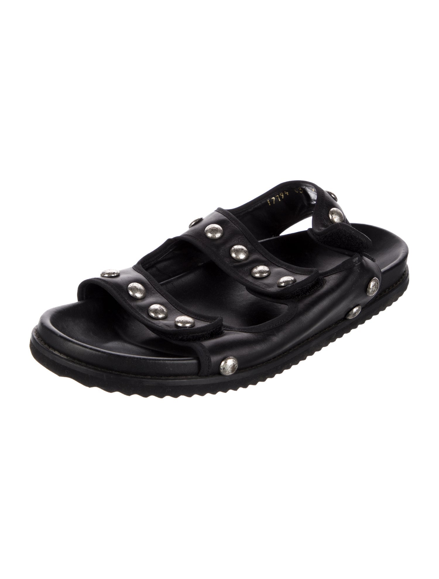 Freda Salvador Leather Studded Accents Slides