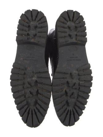 Freda Salvador Embossed Leather Combat Boots