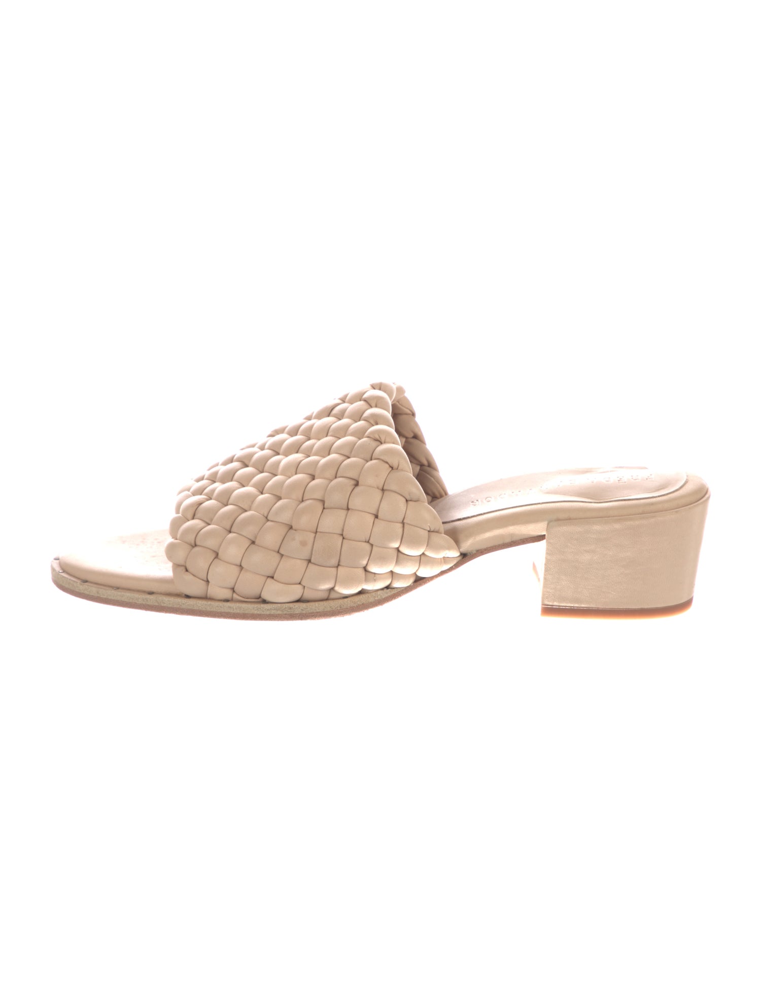 Freda Salvador Leather Braided Accents Slides