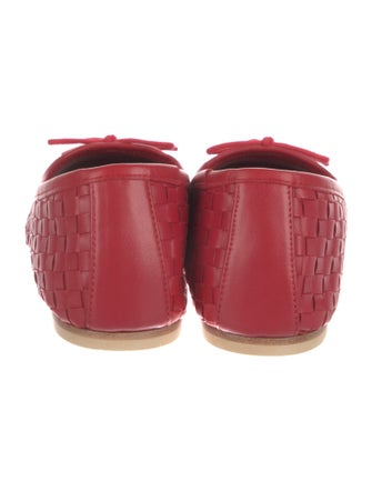 Freda Salvador Leather Bow Accents Ballet Flats