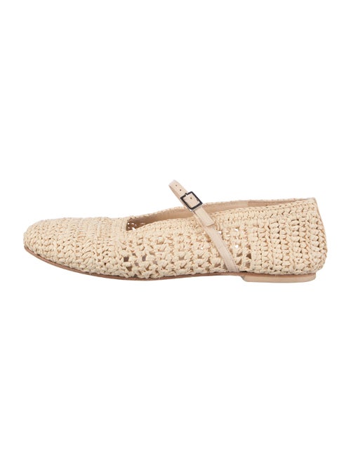 Freda Salvador Straw Mary Jane Flats