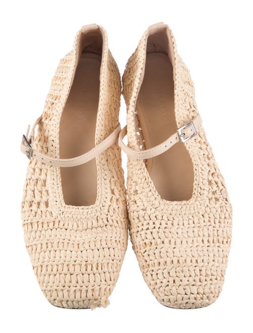 Freda Salvador Straw Mary Jane Flats