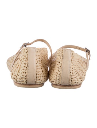 Freda Salvador Straw Mary Jane Flats