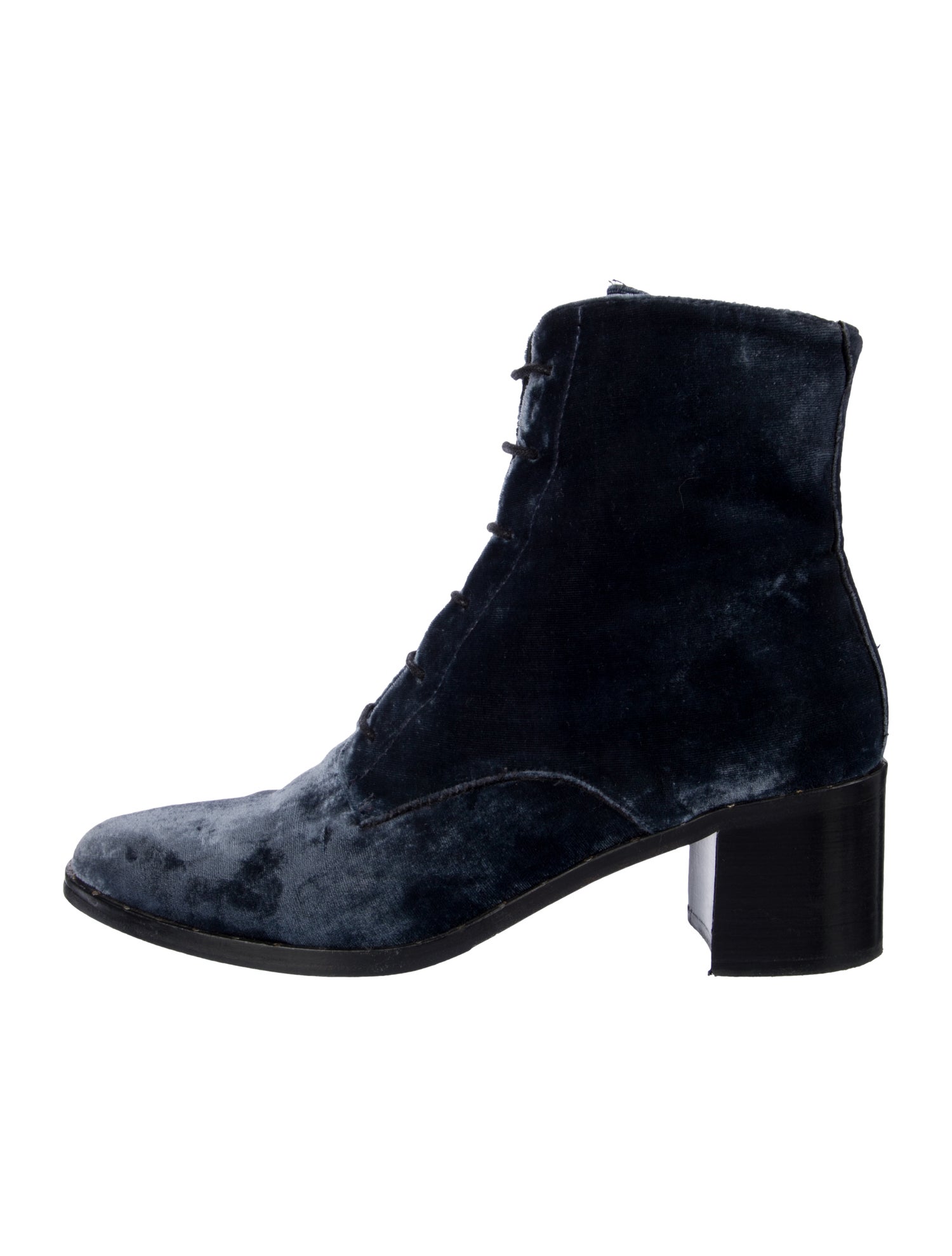 Freda Salvador Velvet Combat Boots