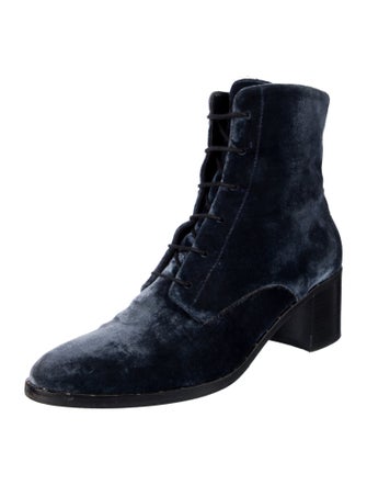 Freda Salvador Velvet Combat Boots