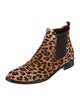 Freda Salvador Ponyhair Animal Print Chelsea Boots