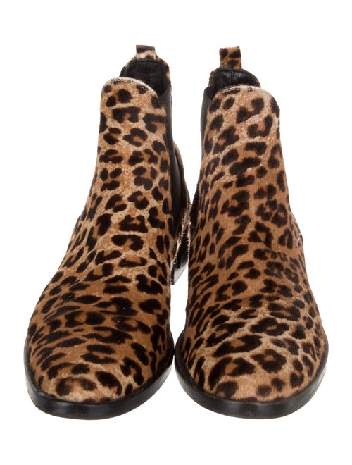 Freda Salvador Ponyhair Animal Print Chelsea Boots