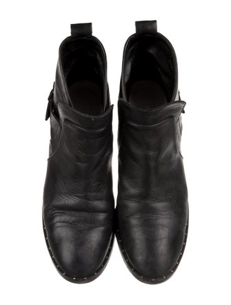 Freda Salvador Leather Studded Accents Chelsea Boots