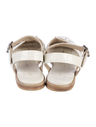 Freda Salvador Embossed Leather Slingback Flats