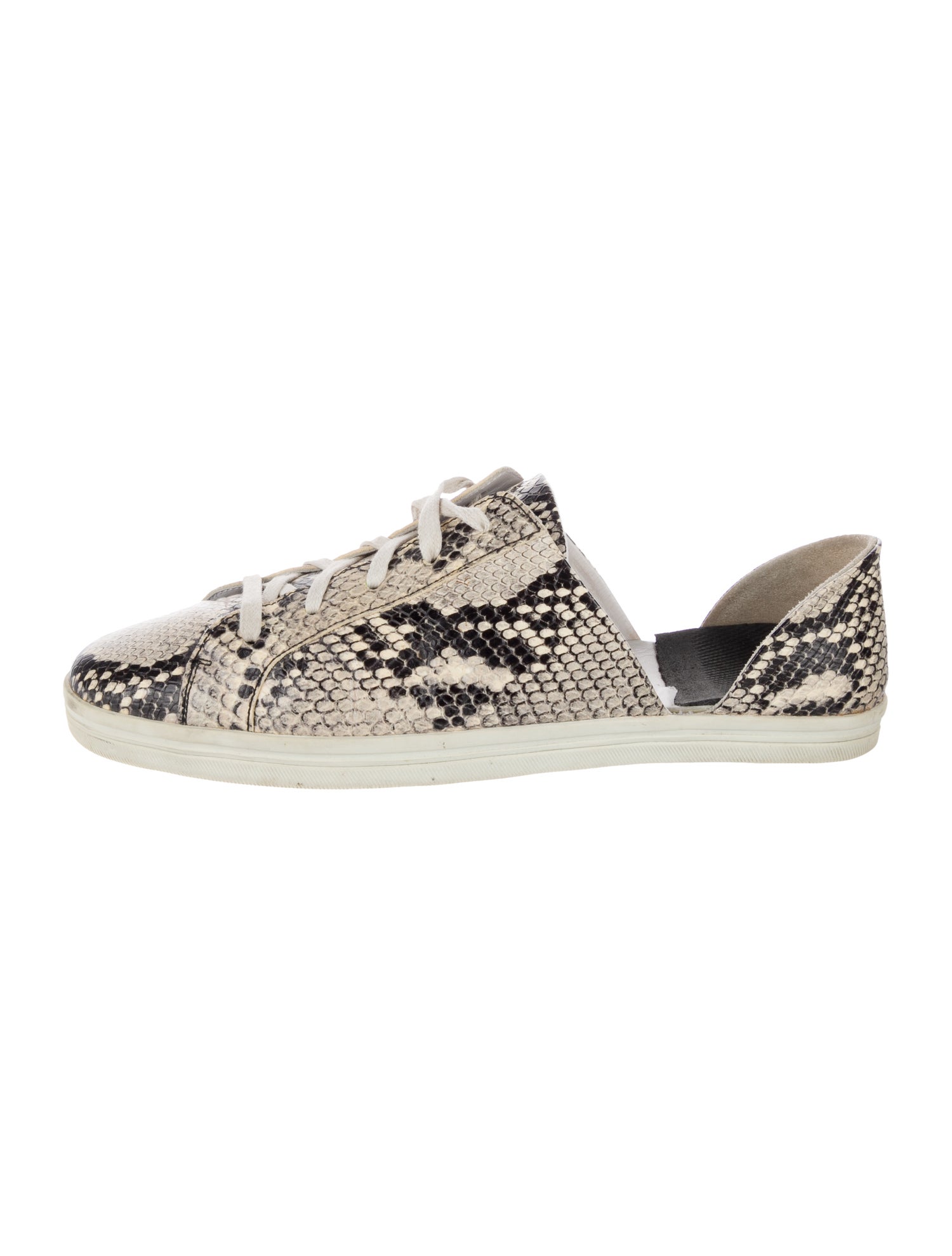 Freda Salvador Leather Animal Print Sneakers