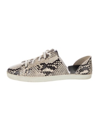 Freda Salvador Leather Animal Print Sneakers