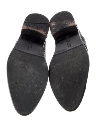 Freda Salvador Embossed Leather Animal Print Mules