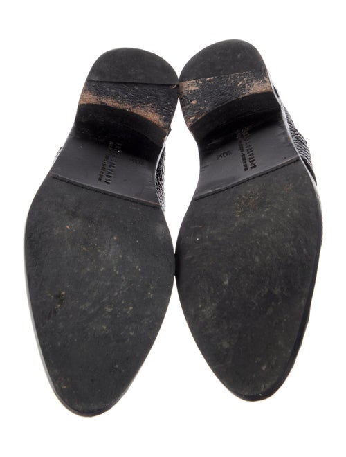 Freda Salvador Embossed Leather Animal Print Mules