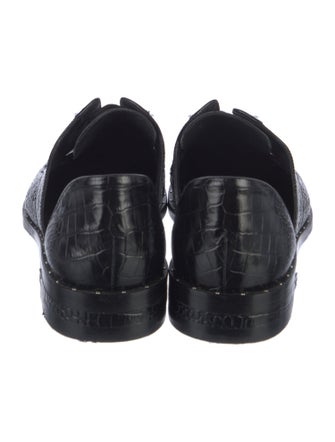 Freda Salvador Embossed Leather Animal Print D'Orsay Flats