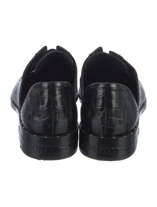 Freda Salvador Embossed Leather Animal Print D'Orsay Flats