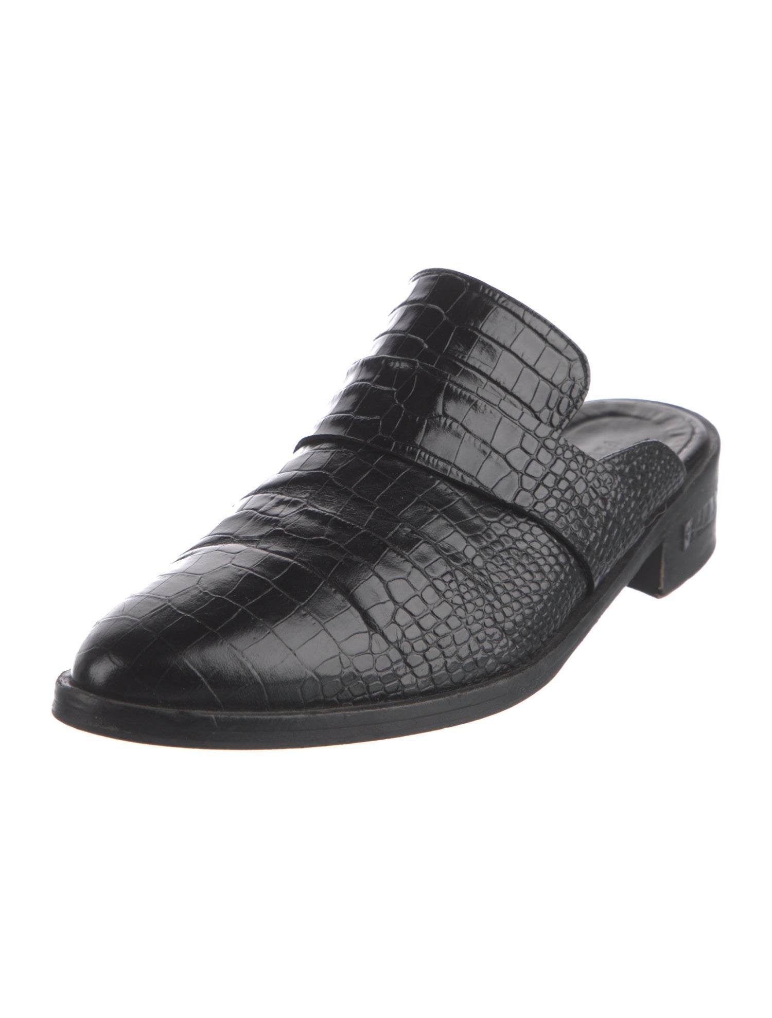 Freda Salvador Embossed Leather Mules