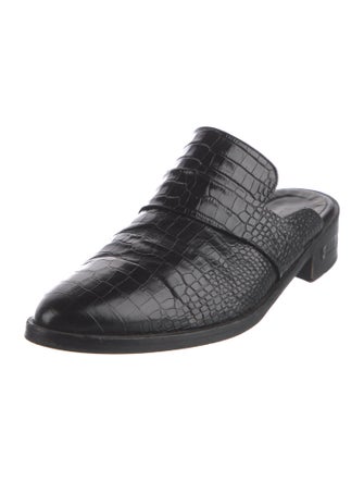 Freda Salvador Embossed Leather Mules