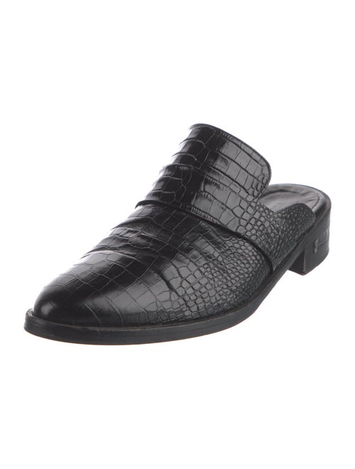 Freda Salvador Embossed Leather Mules