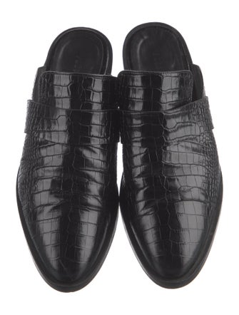 Freda Salvador Embossed Leather Mules