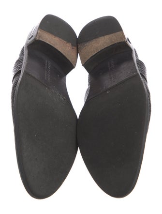 Freda Salvador Embossed Leather Mules