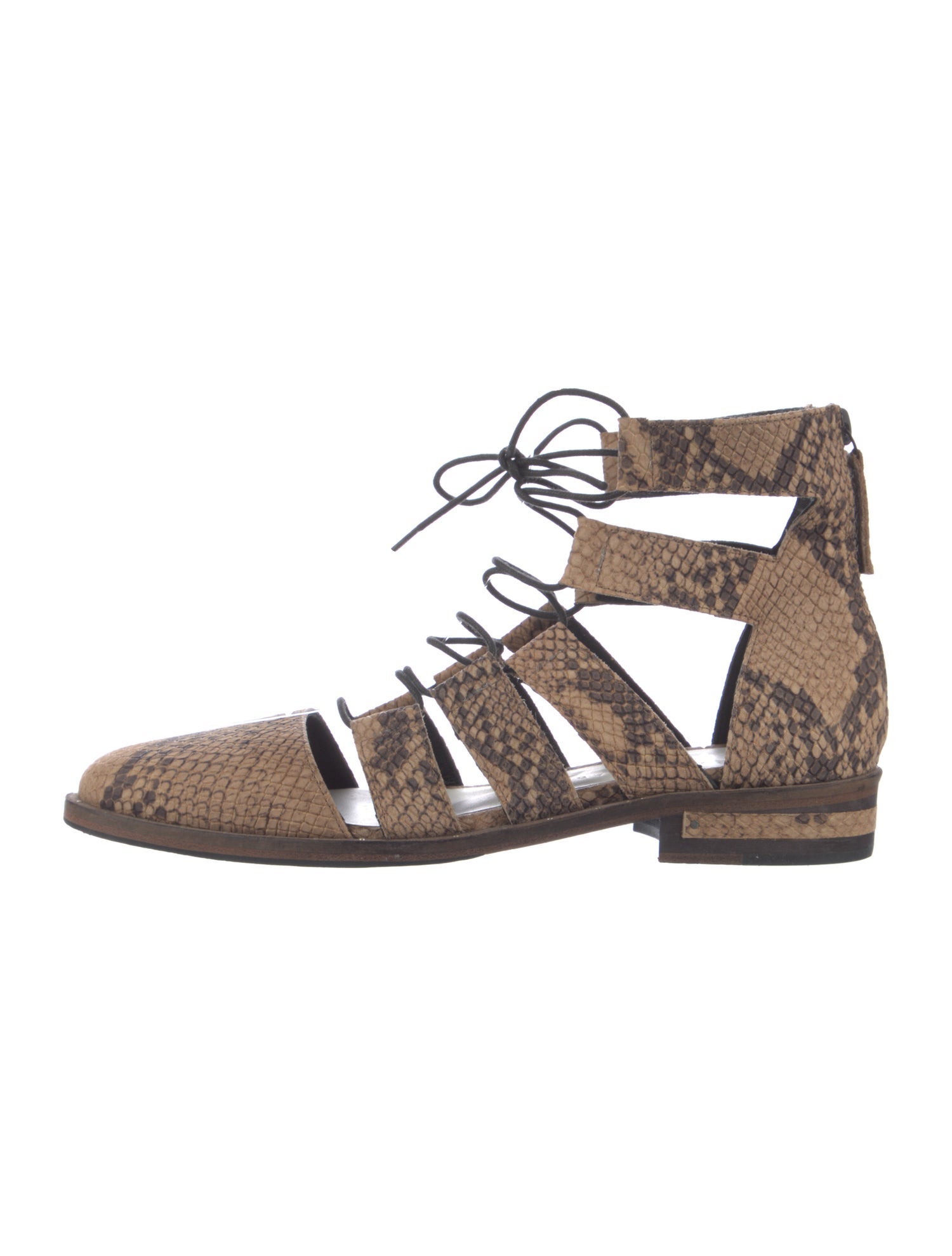 Freda Salvador Leather Animal Print Flats