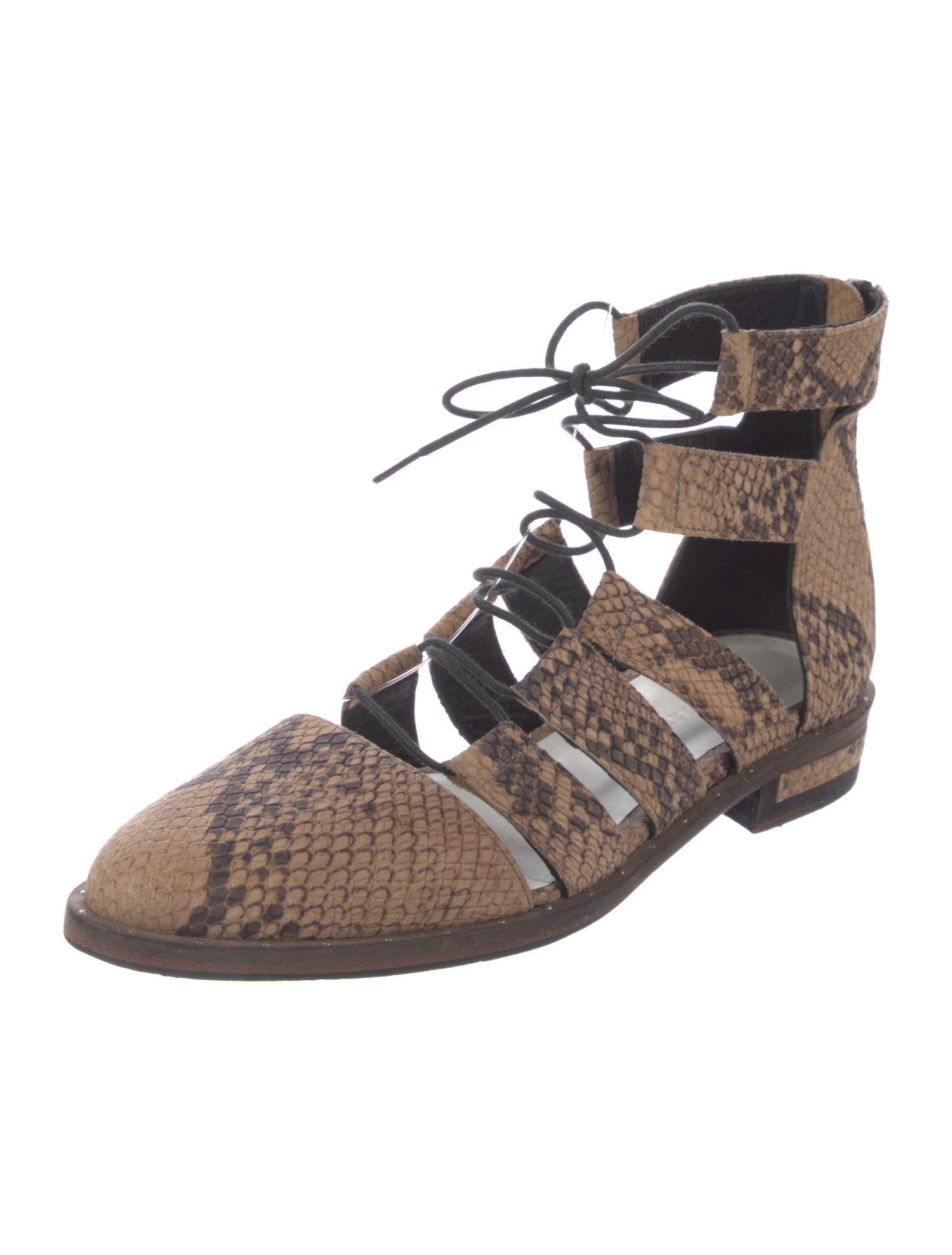 Freda Salvador Leather Animal Print Flats