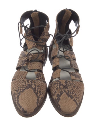 Freda Salvador Leather Animal Print Flats