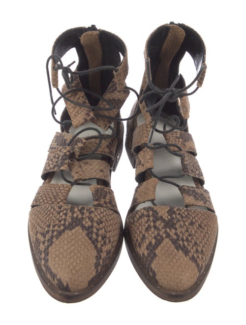 Freda Salvador Leather Animal Print Flats