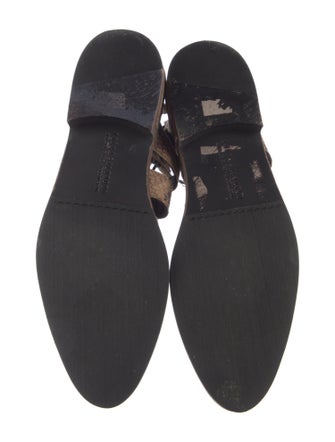 Freda Salvador Leather Animal Print Flats