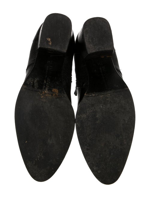 Freda Salvador Leather Chain-Link Accents Moto Boots