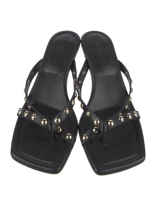 Freda Salvador Leather Studded Accents Slides