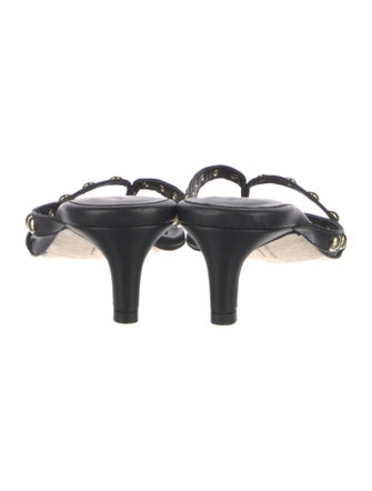 Freda Salvador Leather Studded Accents Slides