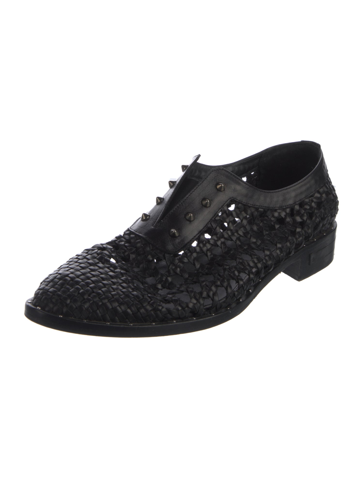 Freda Salvador Leather Studded Accents Oxfords