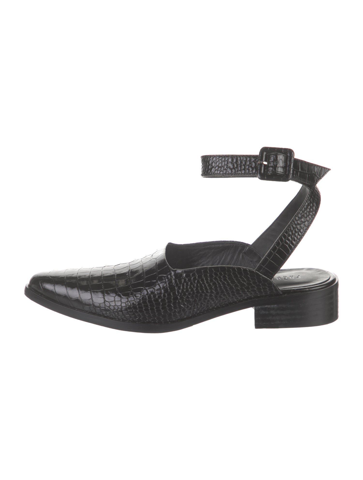 Freda Salvador Embossed Leather Slingback Pumps w/ Tags