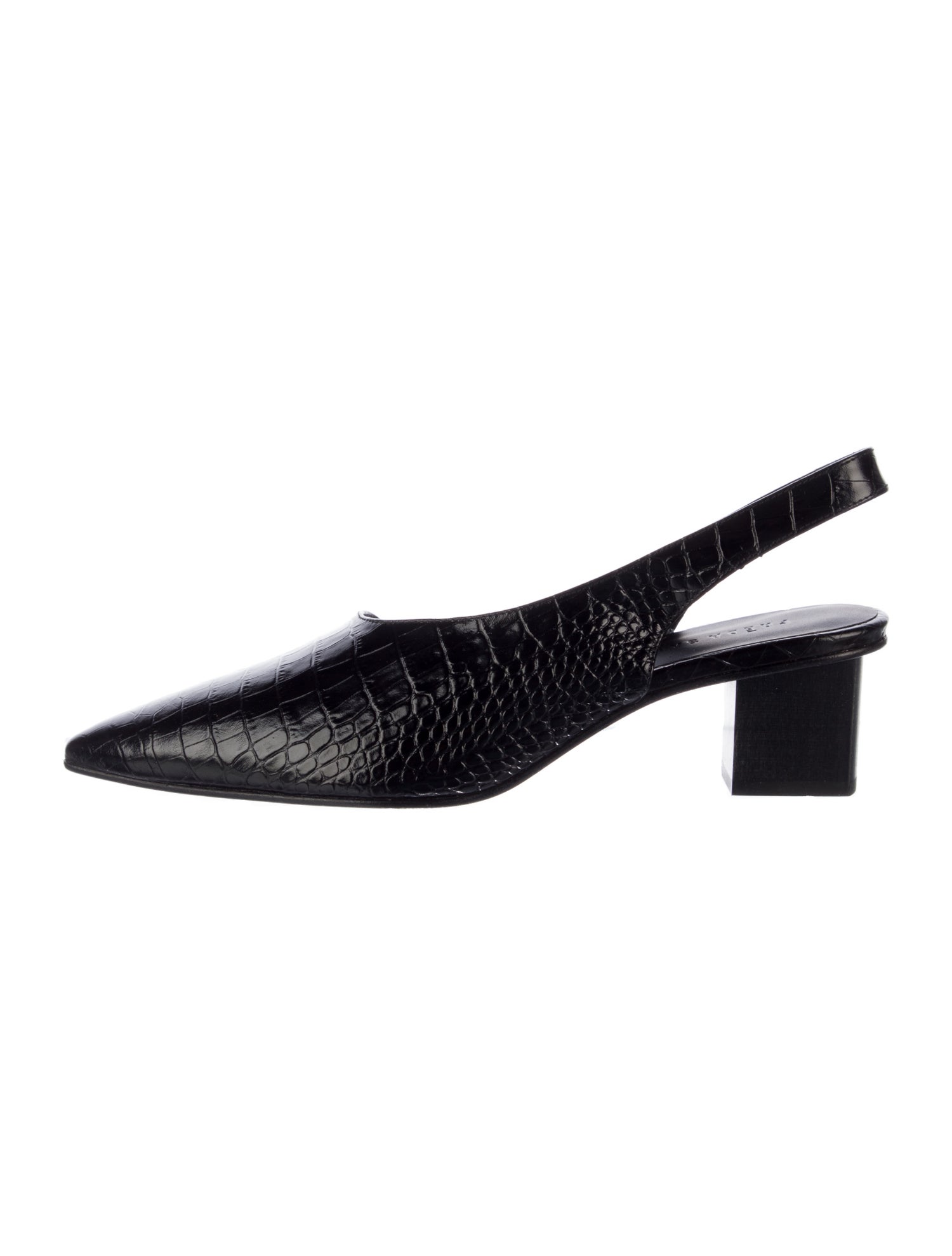 Freda Salvador Crocodile Slingback Pumps w/ Tags