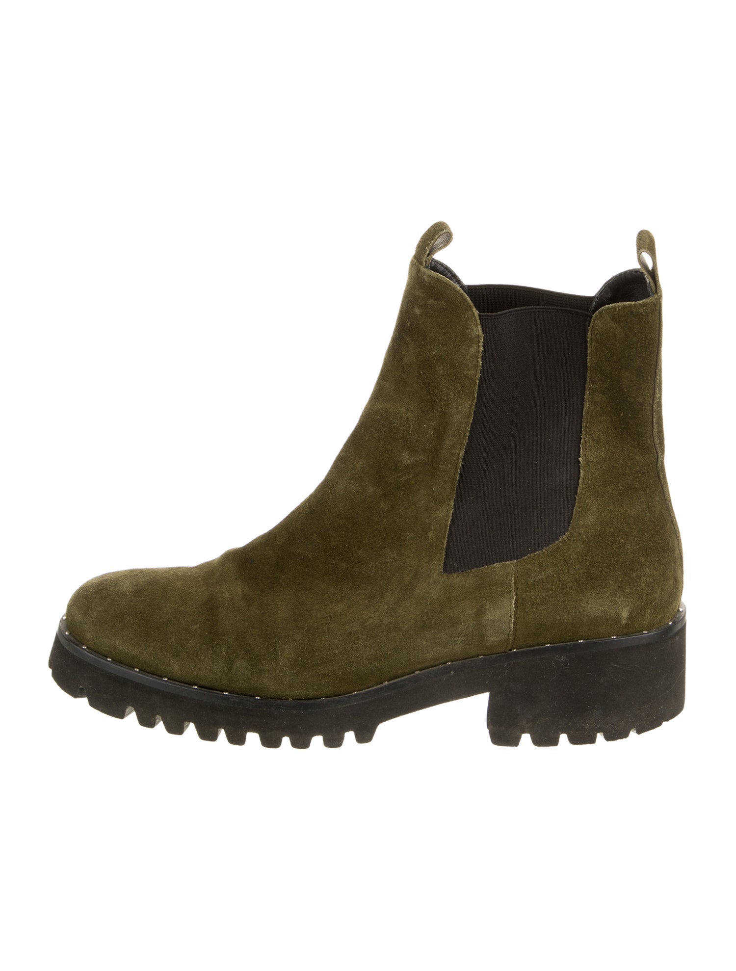 Freda Salvador Suede Studded Accents Chelsea Boots