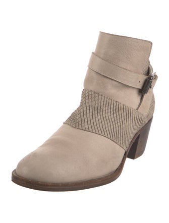 Freda Salvador Leather Animal Print Boots