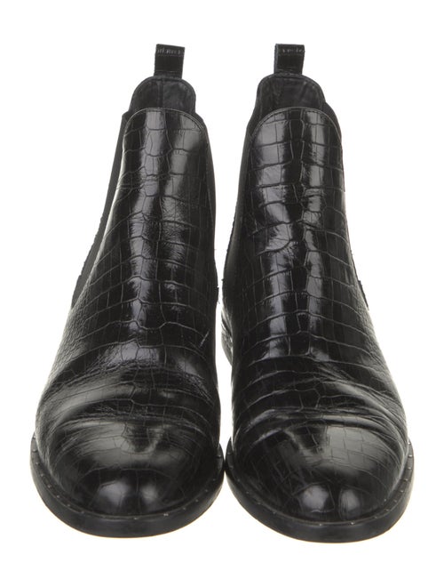 Freda Salvador Embossed Leather Studded Accents Chelsea Boots