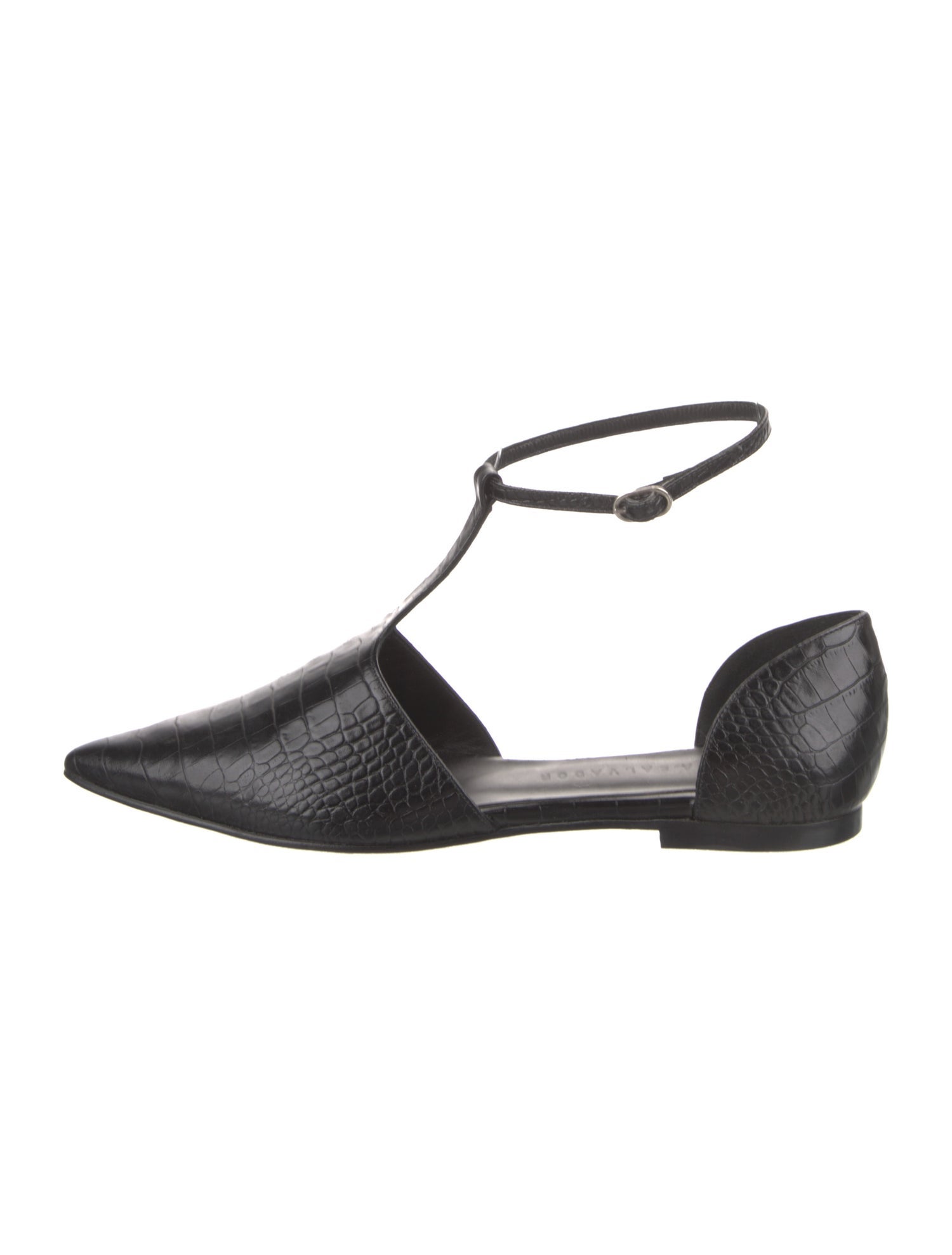 Freda Salvador Crocodile Animal Print D'Orsay Flats