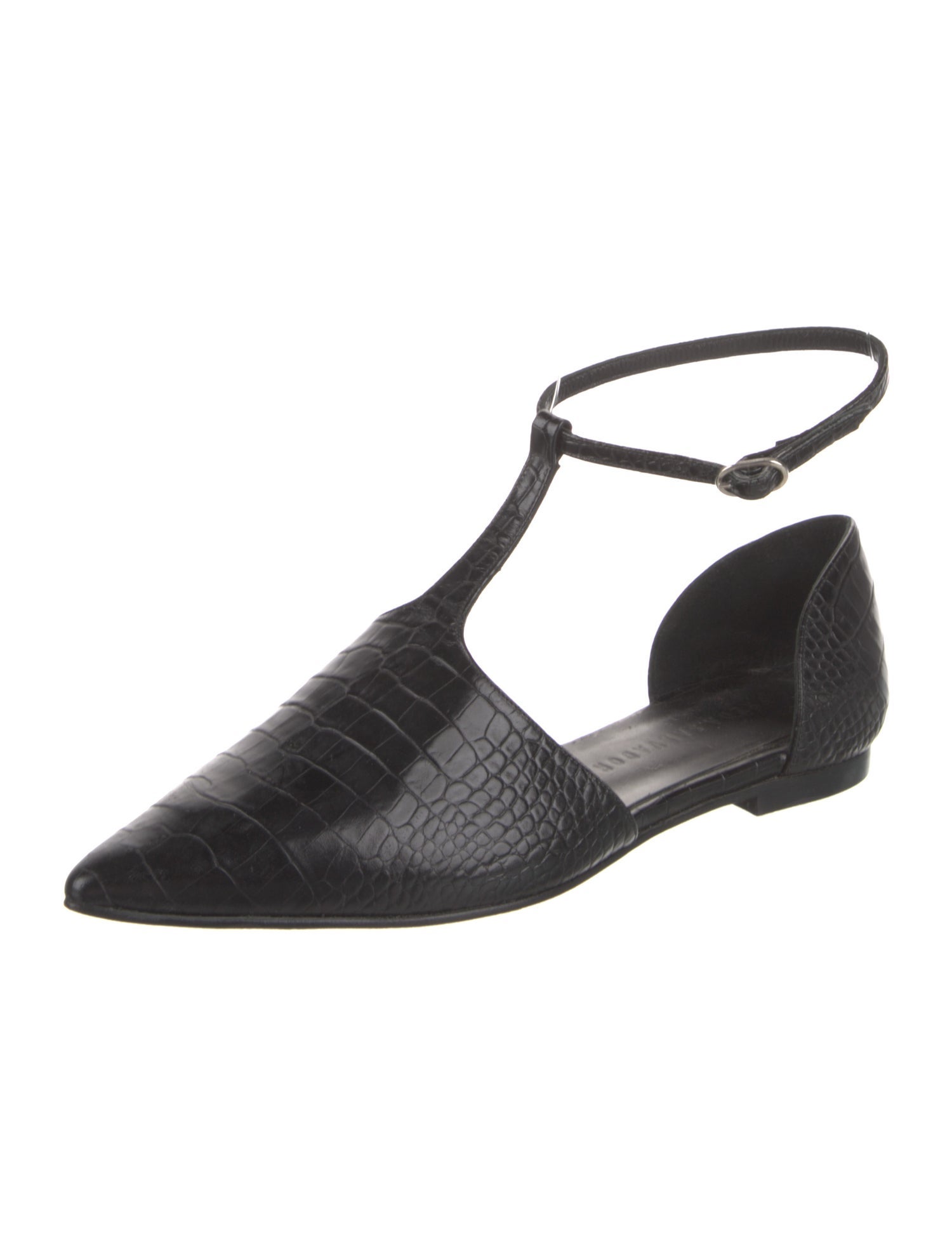 Freda Salvador Crocodile Animal Print D'Orsay Flats