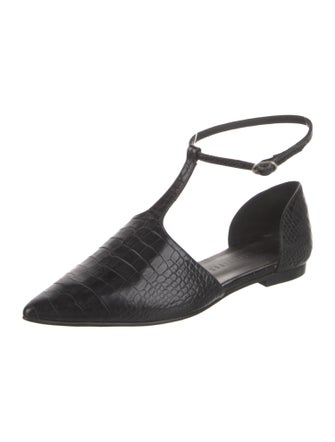 Freda Salvador Crocodile Animal Print D'Orsay Flats