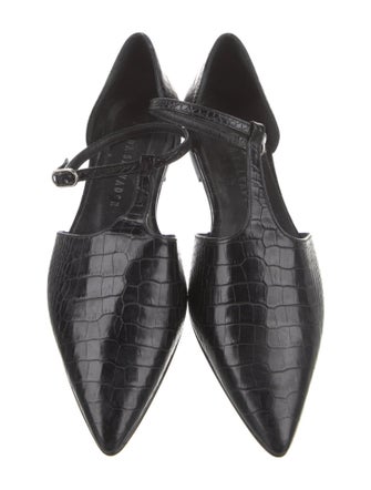 Freda Salvador Crocodile Animal Print D'Orsay Flats
