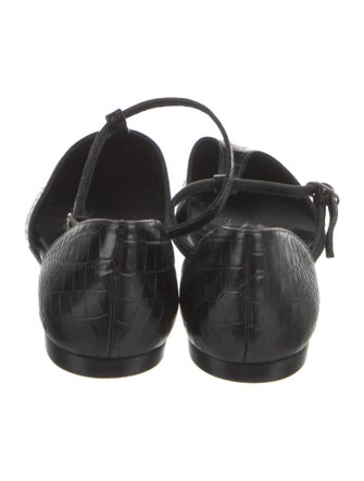 Freda Salvador Crocodile Animal Print D'Orsay Flats