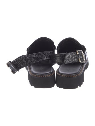 Freda Salvador Embossed Leather Cutout Accent Slingback Flats