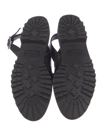 Freda Salvador Embossed Leather Cutout Accent Slingback Flats