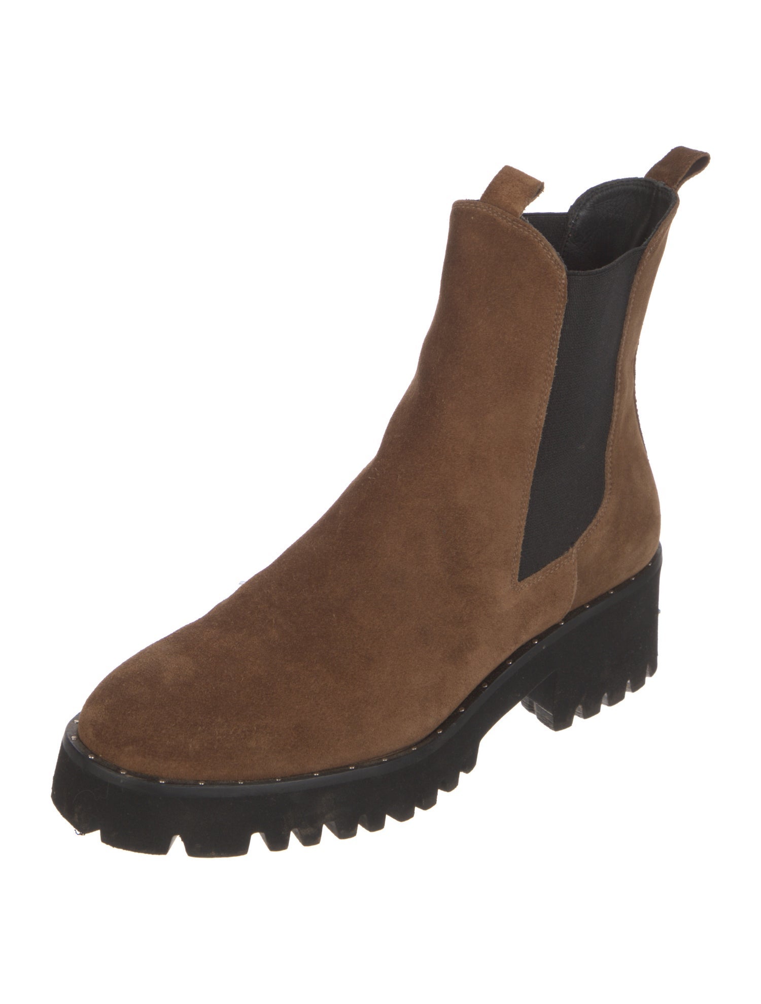 Freda Salvador Suede Studded Accents Chelsea Boots